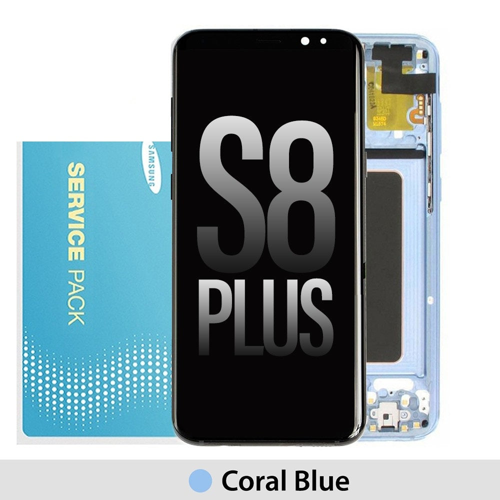 Samsung Galaxy S8 Plus G955F OLED Screen Replacement Digitizer GH97-20470D (Gold)-Coral Blue Samsung Galaxy S8 Plus G955F OLED Screen Replacement Digitizer GH97-20470D (Gold)-Coral Blue